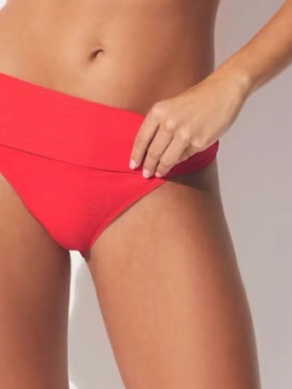 SKIMS Carmine ICONIC SWIM Convertible Bikini Bottom NWT S